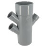 Culotte triple parallèle mâle-femelle 45° Ø100/40