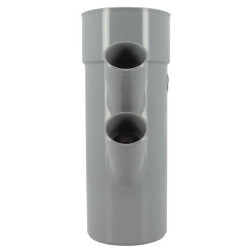 Culotte triple parallèle mâle-femelle 45° Ø100/40