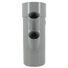 Culotte triple parallèle mâle-femelle 45° Ø100/40