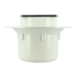 Siphon pour carré s/vert.cadre+gr. inox + natte