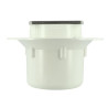 Siphon pour carré s/vert.cadre+gr. inox + natte