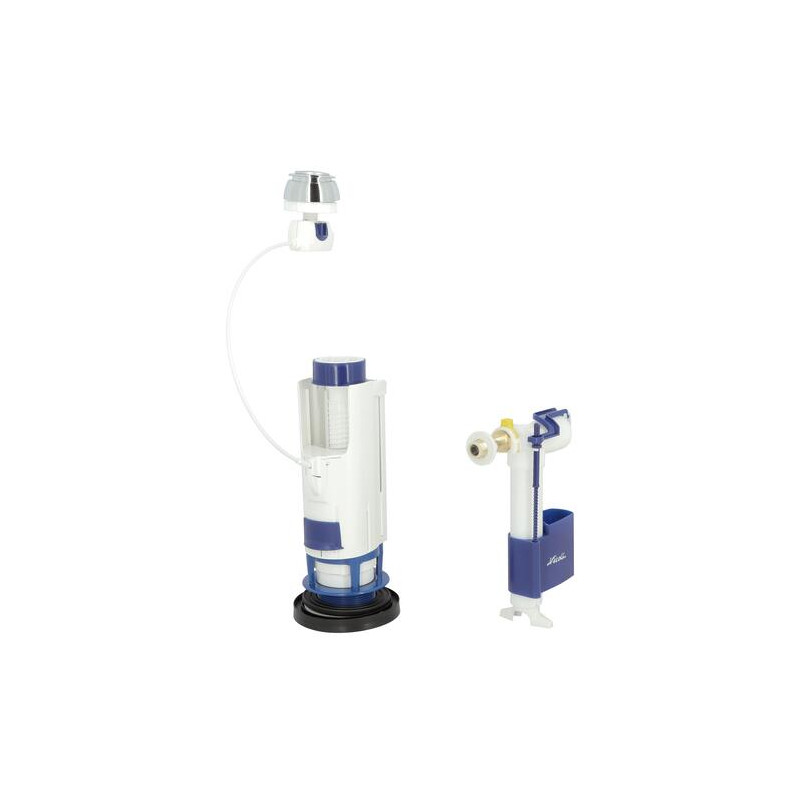 Mécanisme double volume avec robinet flotteur, système à câble, culot G 3/8"