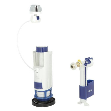 Mécanisme double volume avec robinet flotteur, système à câble, culot G 3/8"