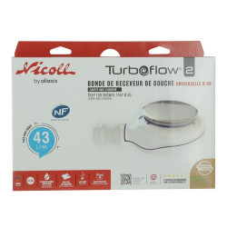 Bonde receveur de douche TURBOFLOW®2, technologie bi-matière, sans capot