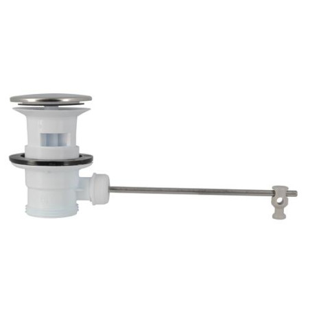 Bonde de lavabo automatique en plastique blanc, sans tirette