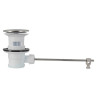 Bonde de lavabo automatique en plastique blanc, sans tirette