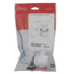 Bonde de lavabo automatique en plastique blanc, sans tirette