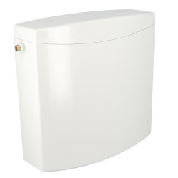 Réservoir de chasse semi-bas blanc, double volume