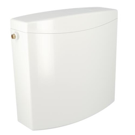 Réservoir de chasse semi-bas blanc, double volume