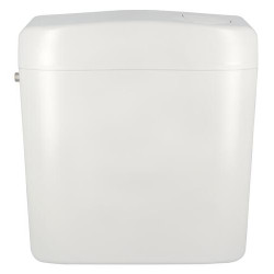 Réservoir de chasse attenant blanc, double volume