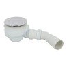 Bonde receveur de douche TURBOFLOW® Ø90 mm, capot ABS chromé, sortie horizontale
