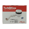Bonde receveur de douche TURBOFLOW® Ø90 mm, capot ABS chromé, sortie horizontale