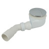 Bonde receveur de douche TURBOFLOW® Ø90 mm, capot ABS chromé, sortie horizontale