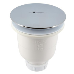 Bonde receveur de douche, Ø 90 mm, sortie verticale Ø 40 mm, capot ABS chromé