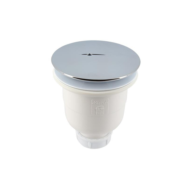 Bonde receveur de douche, Ø 90 mm, sortie verticale Ø 40 mm, capot ABS chromé