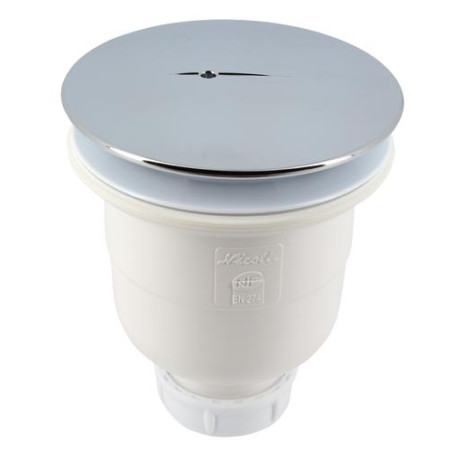 Bonde receveur de douche, Ø 90 mm, sortie verticale Ø 40 mm, capot ABS chromé