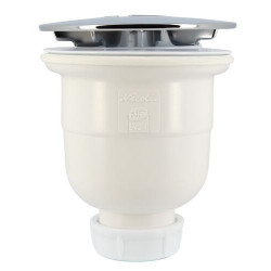 Bonde receveur de douche, Ø 90 mm, sortie verticale Ø 40 mm, capot ABS chromé