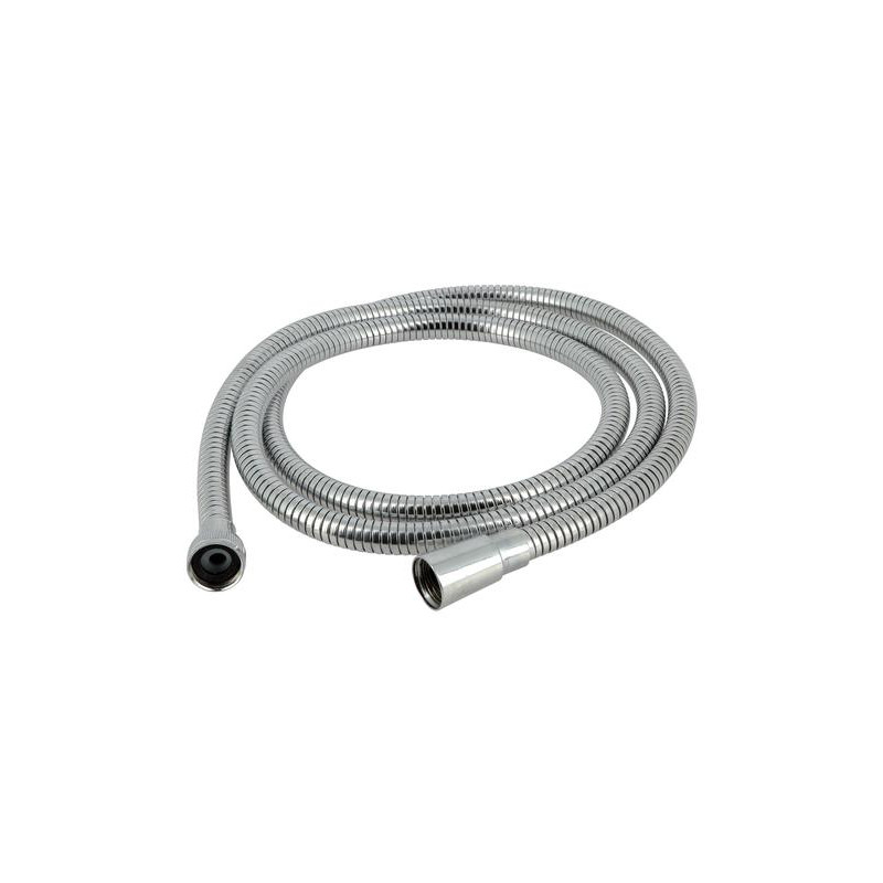 Flexible de douche extensible Doublefix 1,60 à 2 m, laiton chromé double agrafage, anti-torsion