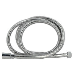 Flexible de douche extensible Doublefix 1,60 à 2 m, laiton chromé double agrafage, anti-torsion