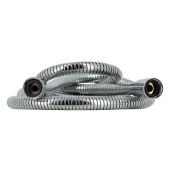 Flexible de douche extensible Doublefix 1,60 à 2 m, laiton chromé double agrafage, anti-torsion