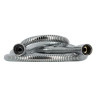 Flexible de douche extensible Doublefix 1,60 à 2 m, laiton chromé double agrafage, anti-torsion