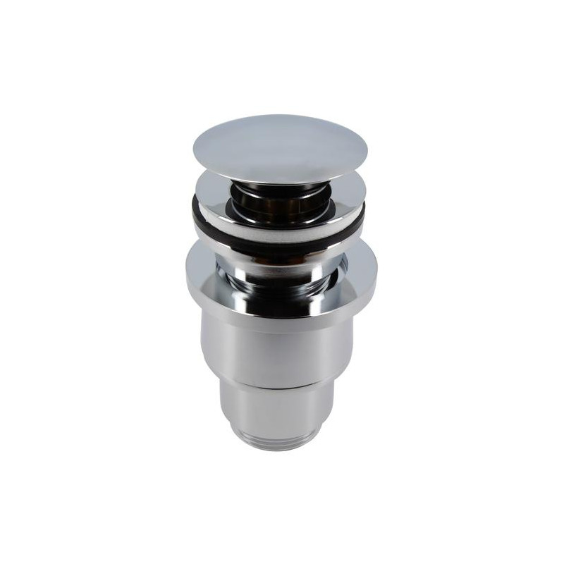 Bonde de lavabo laiton design clic-clac, pour vasques avec trop-plein, serrage vasques 0-60 mm