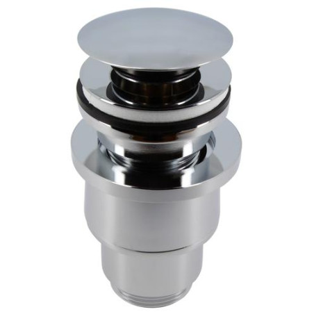 Bonde de lavabo laiton design clic-clac, pour vasques avec trop-plein, serrage vasques 0-60 mm