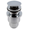 Bonde de lavabo laiton design clic-clac, pour vasques avec trop-plein, serrage vasques 0-60 mm