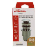Bonde de lavabo laiton design clic-clac, pour vasques avec trop-plein, serrage vasques 0-60 mm