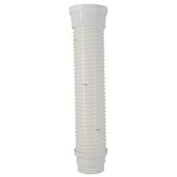 Pipe souple de WC, Ø 100, longueur 570 mm, en PVC blanc