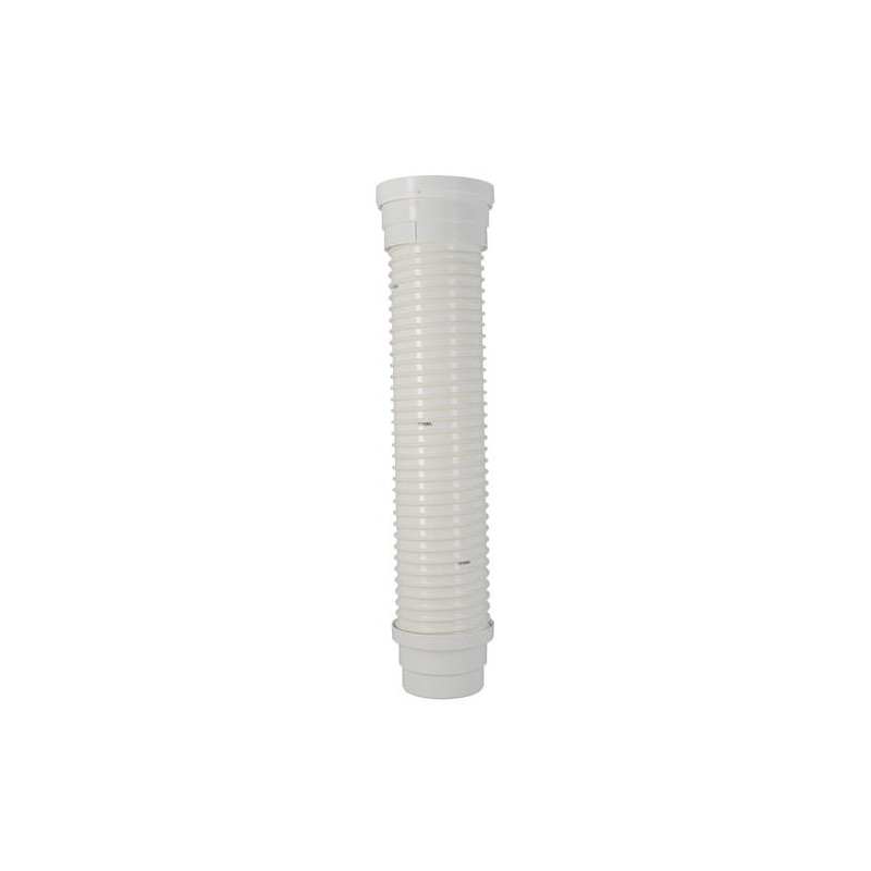 Pipe souple de WC, Ø 100, longueur 570 mm, en PVC blanc