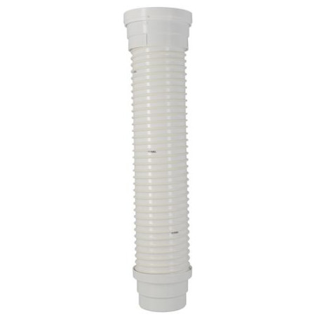 Pipe souple de WC, Ø 100, longueur 570 mm, en PVC blanc