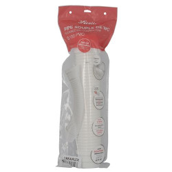 Pipe souple de WC, Ø 100, longueur 570 mm, en PVC blanc
