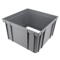 Rehausse pour regard eaux pluviales, 25x25x12,50 cm, gris clair
