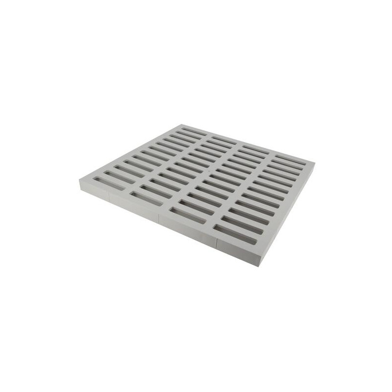 Grille légère 38x38 cm, pour regard pluvial 40x40x40 cm, gris clair