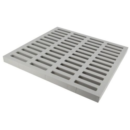 Grille légère 38x38 cm, pour regard pluvial 40x40x40 cm, gris clair