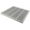 Grille légère 38x38 cm, pour regard pluvial 40x40x40 cm, gris clair