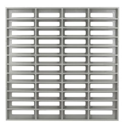 Grille légère 38x38 cm, pour regard pluvial 40x40x40 cm, gris clair