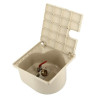 Bouche d'arrosage carrée sable avec vanne 1/4 tour mâle-femelle 3/4''