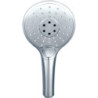 Douchette chromée 3 jets en ABS - 120 mm - sélection par bouton - UDEN