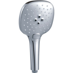 Douchette chromée 5 jets en ABS - 120 mm - sélection par bouton - UDEN