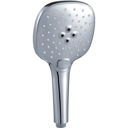 Douchette chromée 5 jets en ABS - 120 mm - sélection par bouton - UDEN