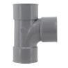 Culotte simple 45°, femelle-femelle, à coller, gris, en PVC