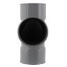 Culotte simple 45°, femelle-femelle, à coller, gris, en PVC