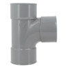 Culotte simple 45°, femelle-femelle, à coller, gris, en PVC
