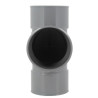 Culotte simple 45°, femelle-femelle, à coller, gris, en PVC