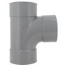 Culotte simple 45°, femelle-femelle, à coller, gris, en PVC
