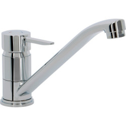 Mitigeur pour évier, chromé, bec standard, norme NF, cartouche céramique Ø35 mm - VODA