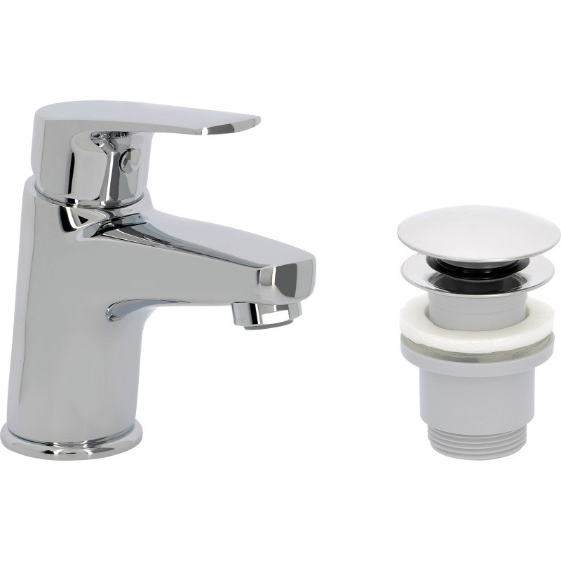Mitigeur pour lavabo MADI - NF C3 chromé - vidage clic-clac ABS NF