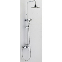 Système de douche mécanique, pomme de douche de 207mm ABS, douchette 3 jets - MIZU